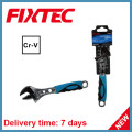 Fixtec Hand Tools 8" CRV Adjustable Wrench with Plastic Handle